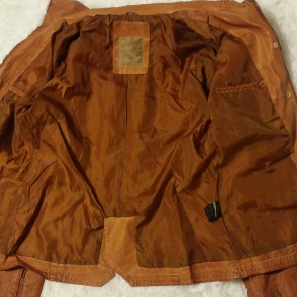 Bata Brown Faux Leather Western Belted Jacket Medium Soft Comfy Chic Cowboy - Picture 14 of 16